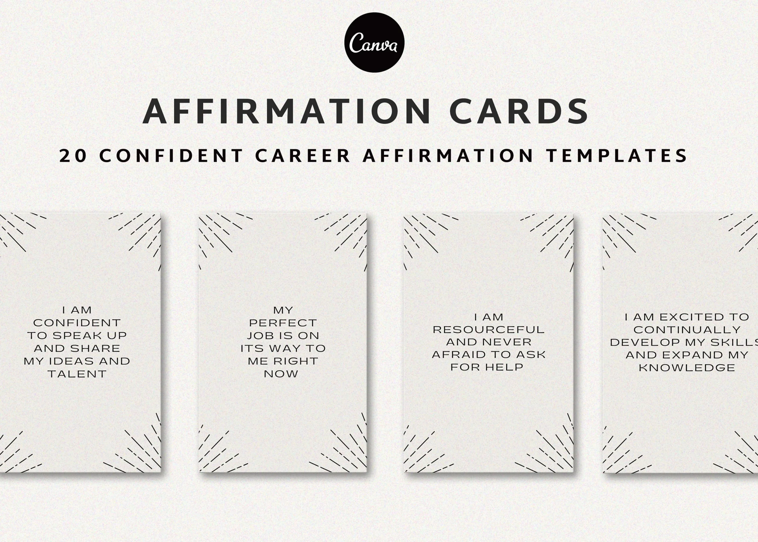 Printable Affirmation Card Templates Printable Affirmation Card Templates