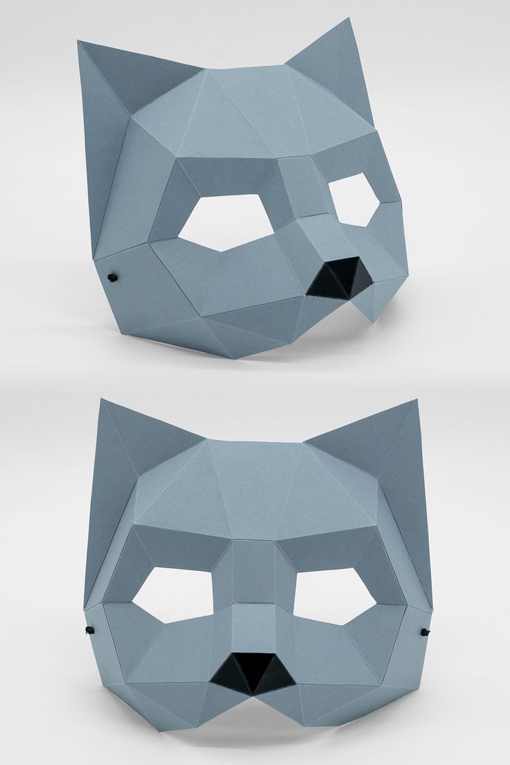 Cat Masquerade DIY PDF Template Pattern Papercraft Paper Mask 