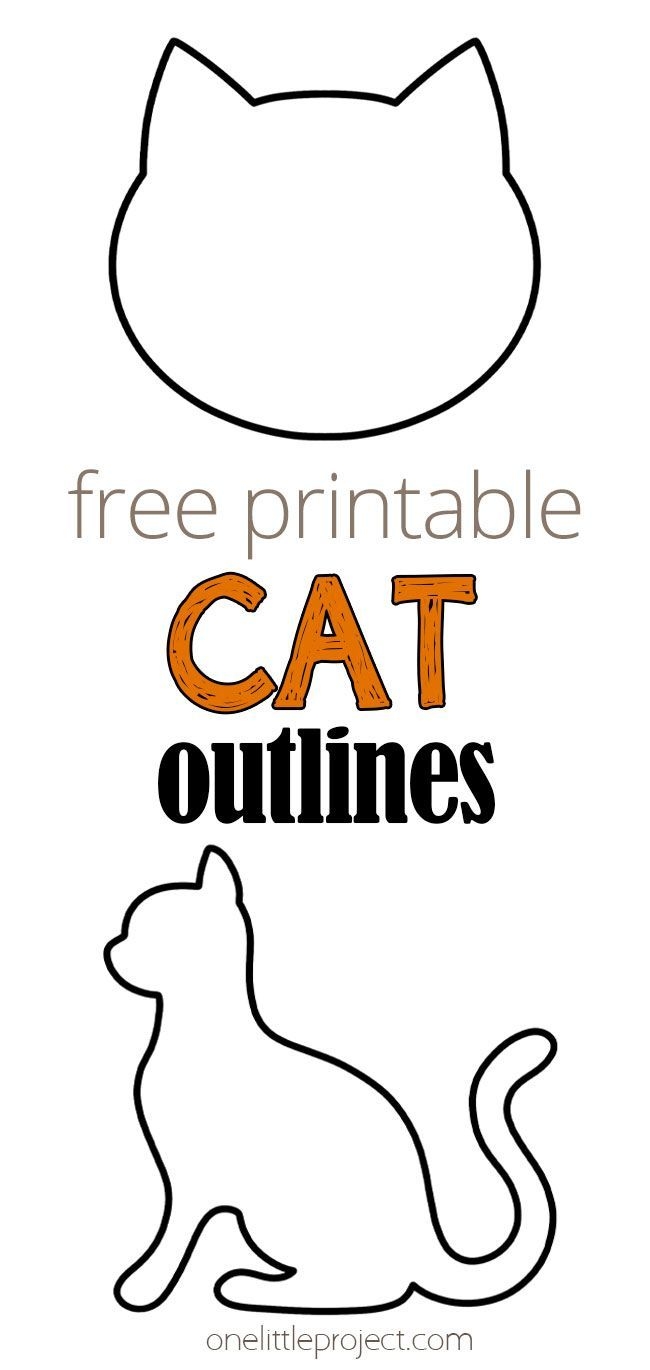 Cat Outline Free Printable Cat Template Shapes
