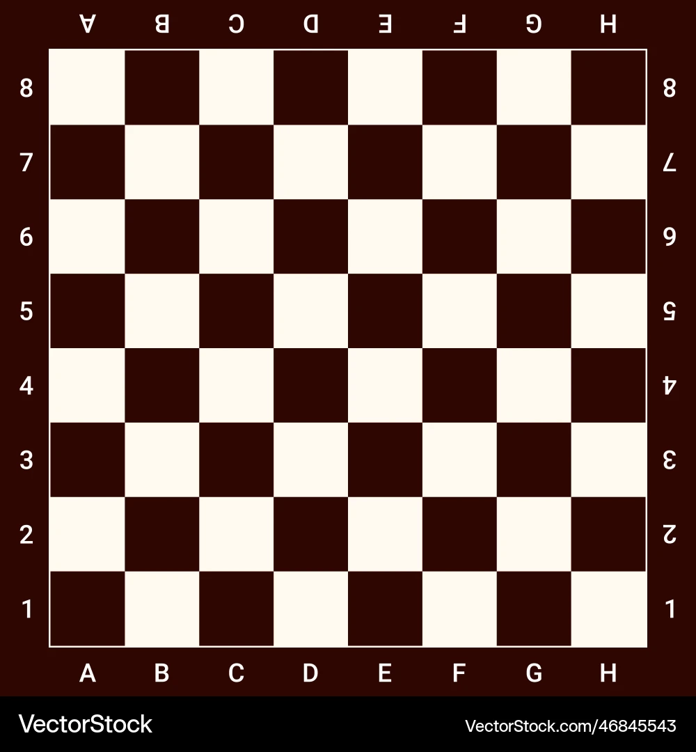 Chess Board Template Printable Royalty Free Vector Image
