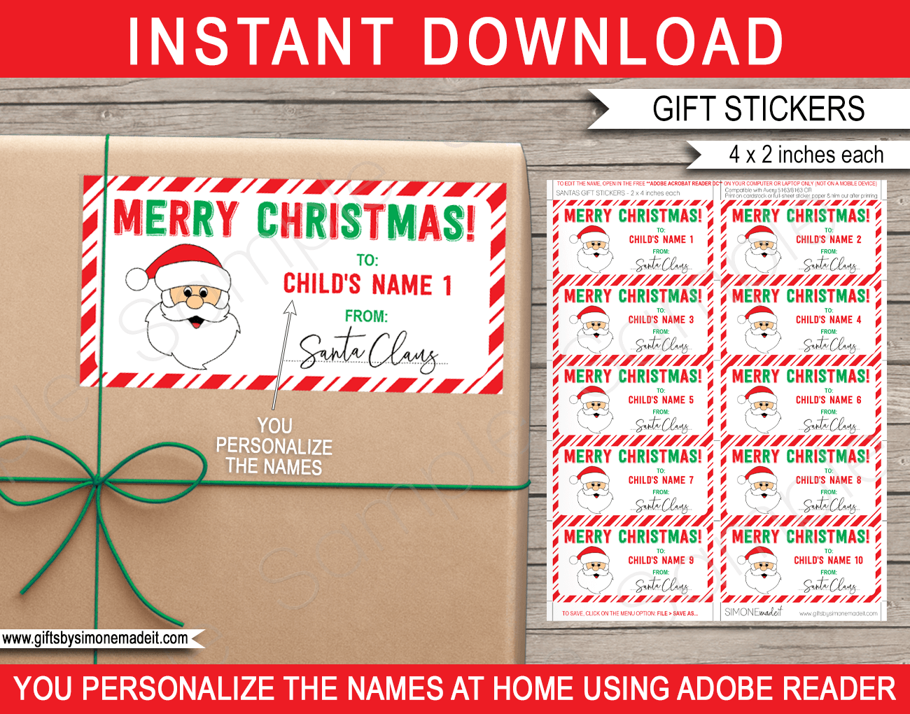 Christmas Labels Free Printable Templates