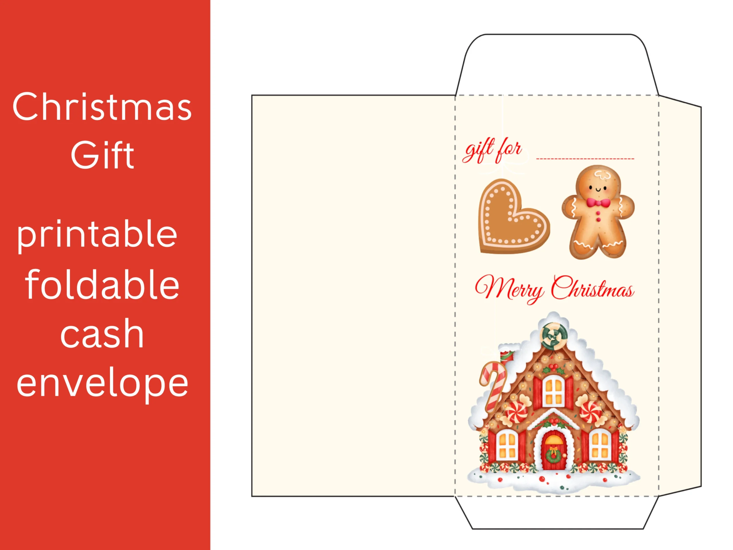 Christmas Printable Cash Envelope Christmas Cash Money Envelope