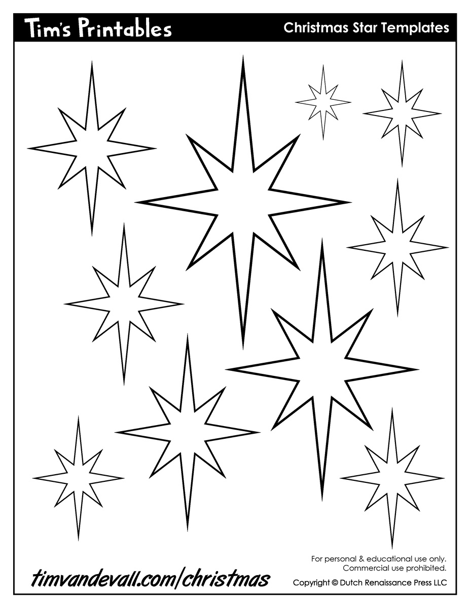 Free Printable Christmas Star Templates Free Printable Christmas Star Templates