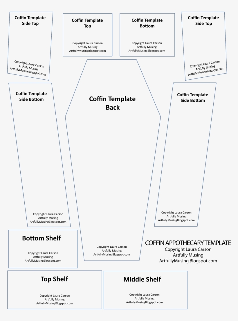 Coffin Apothecary With Raven Doors New Collage Sheet Prop Coffin 