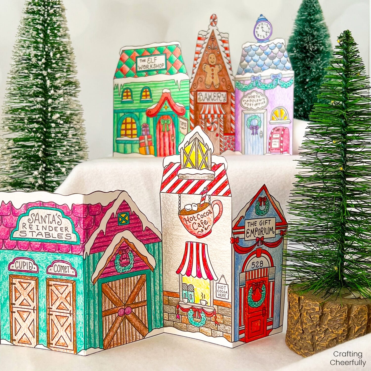 Free Printable Printable Christmas Village Template
