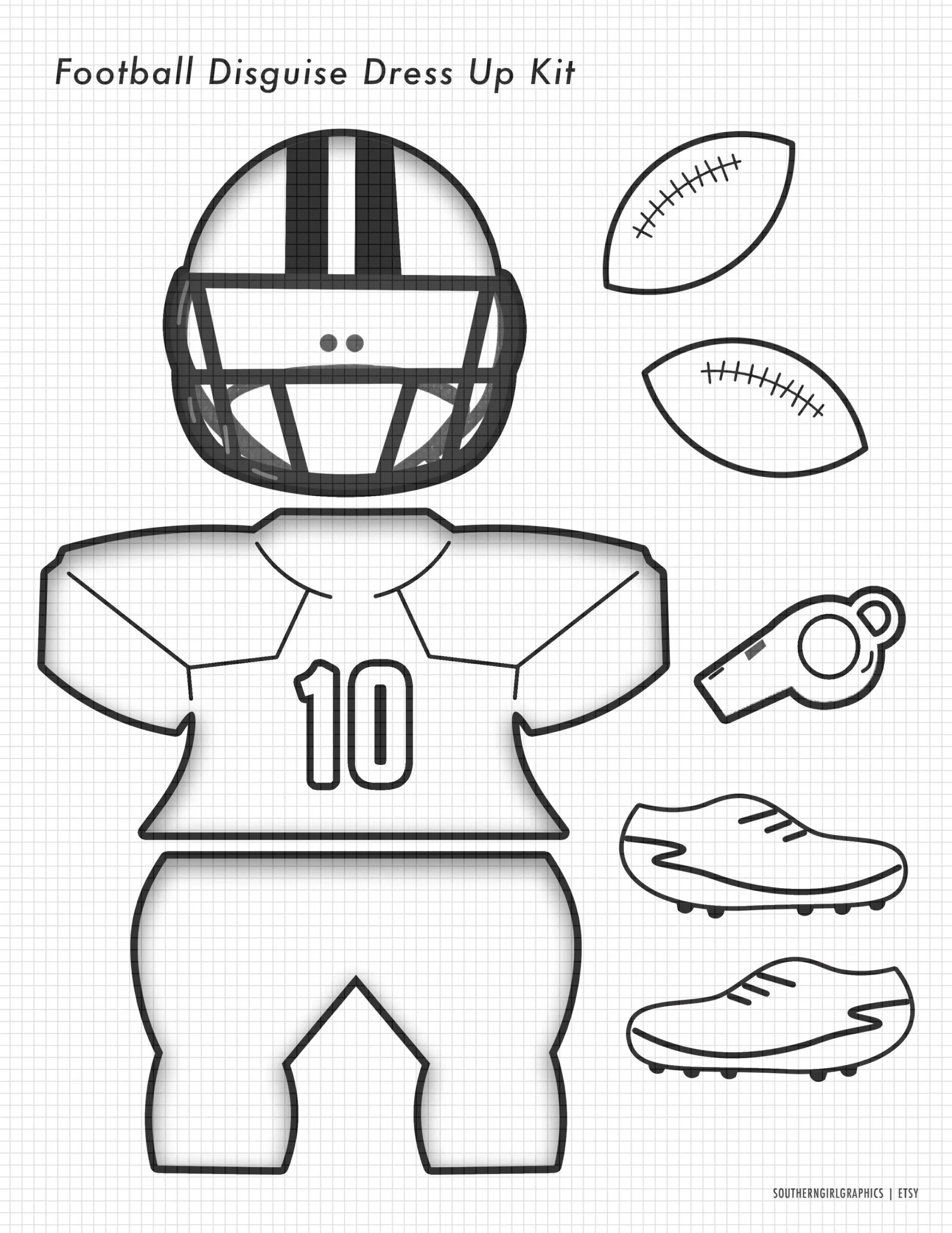 Football Player Template Printable
