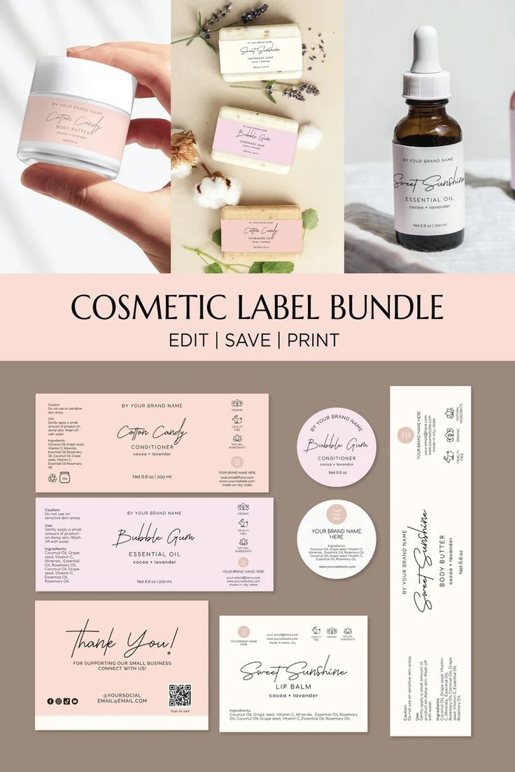 Free Printable Cosmetic Label Template