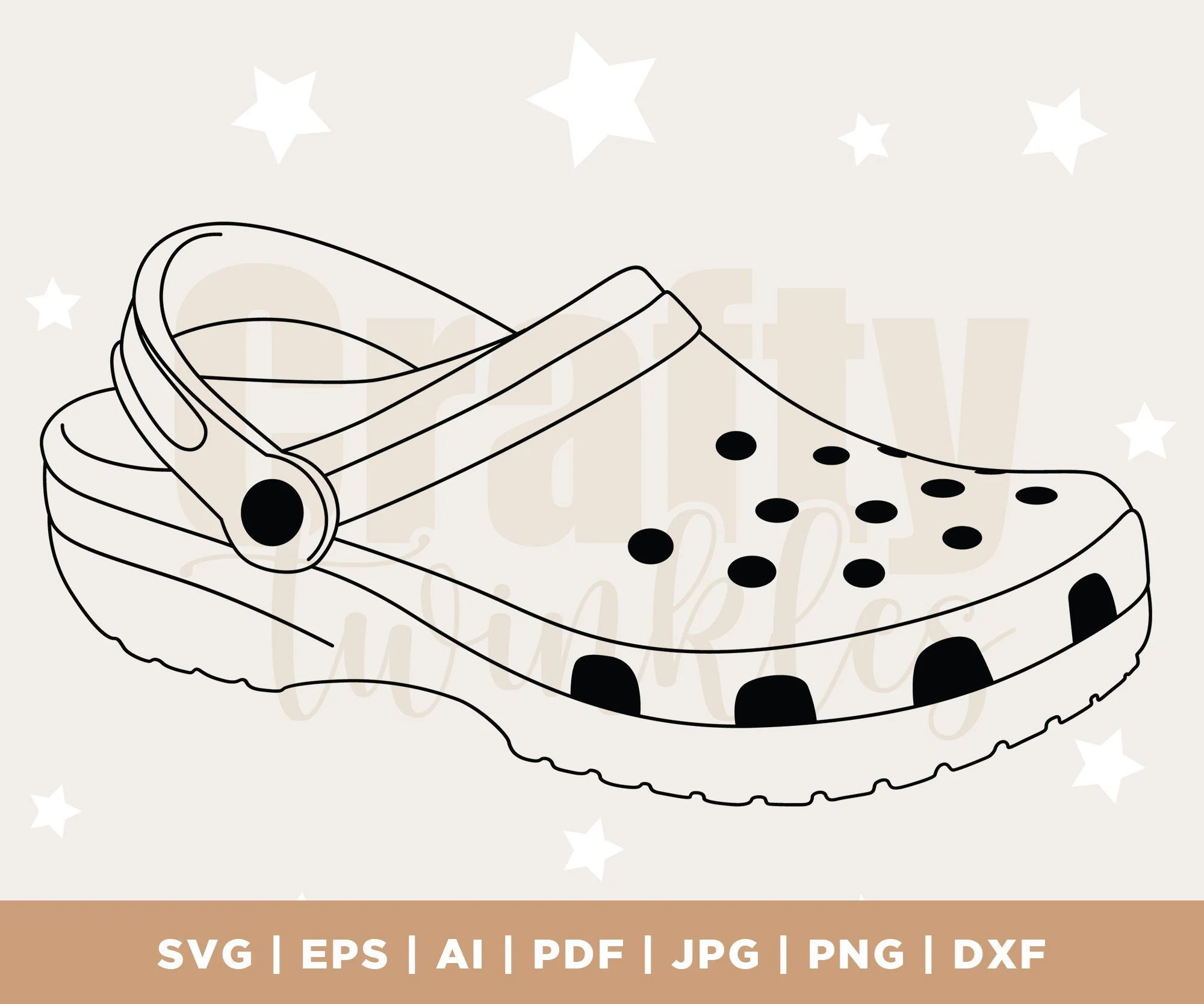 Croc Shoe Template Printable