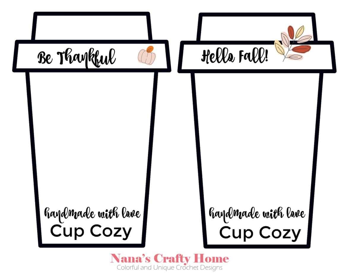 Free Printable Cup Cozy Template Free Printable Cup Cozy Template
