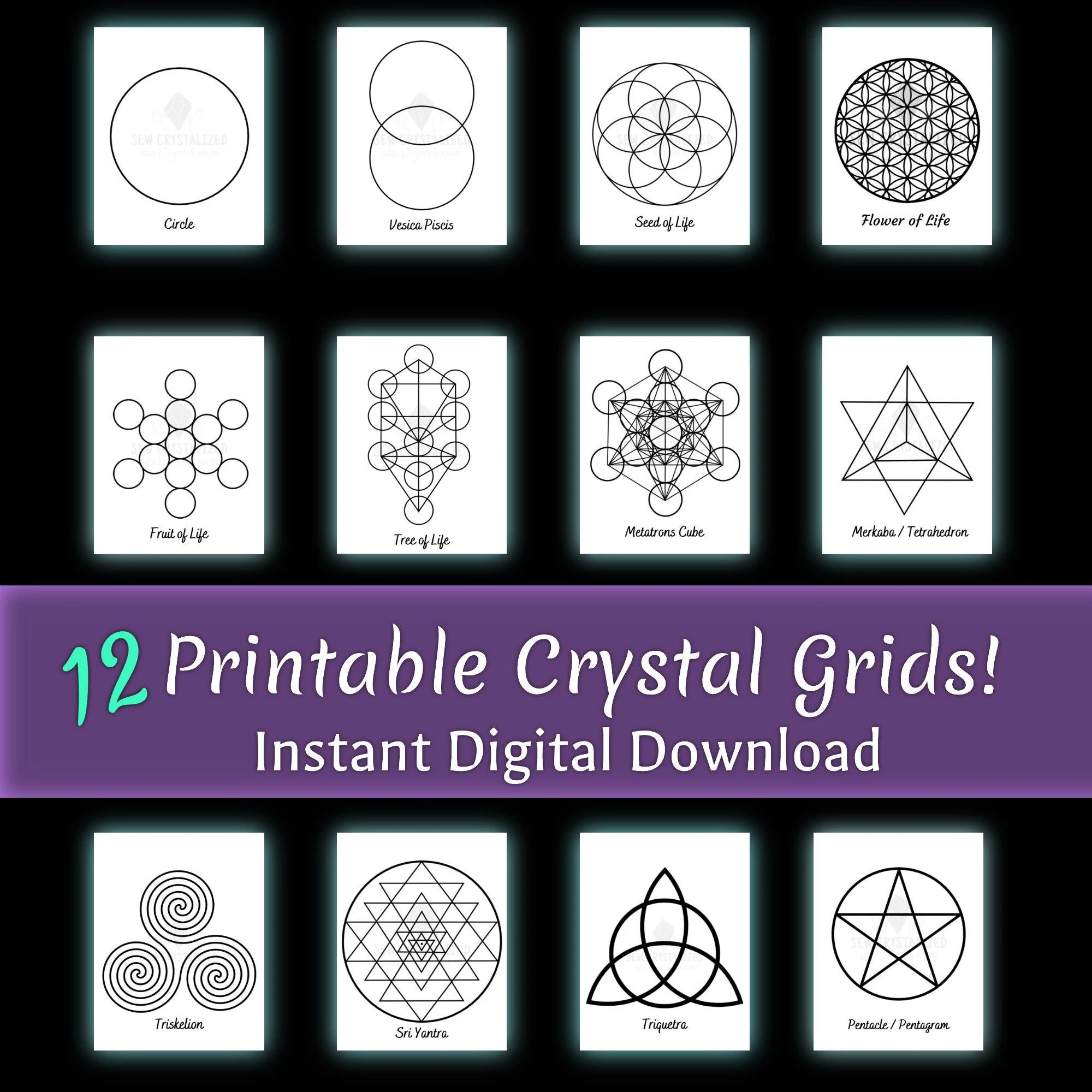 Crystal Grid Templates Printable Crystal Grid Templates Printable