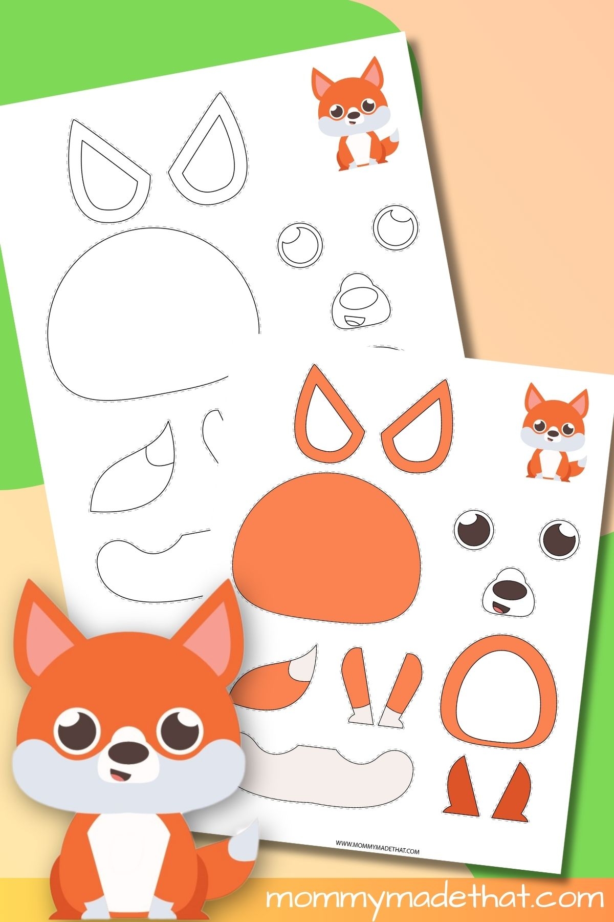 Cut And Paste Fox Craft Free Printable