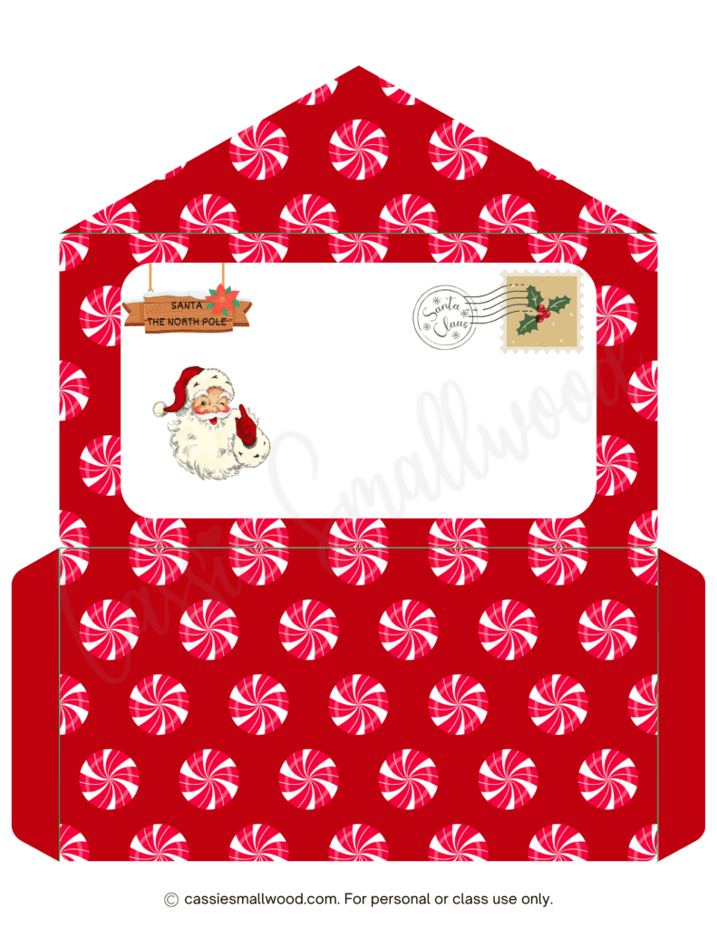 Christmas Envelope Template Printable