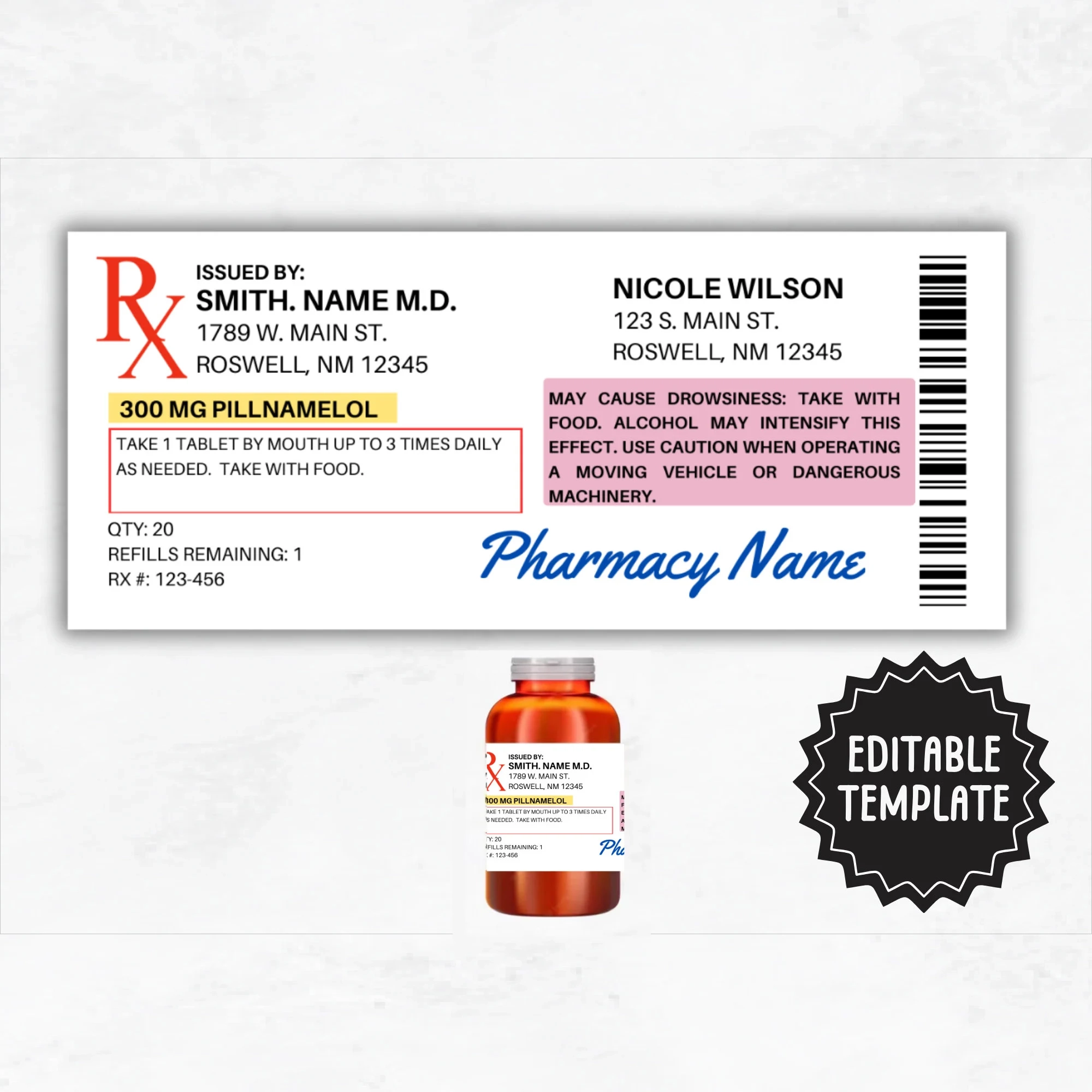 Cvs Prescription Label Etsy