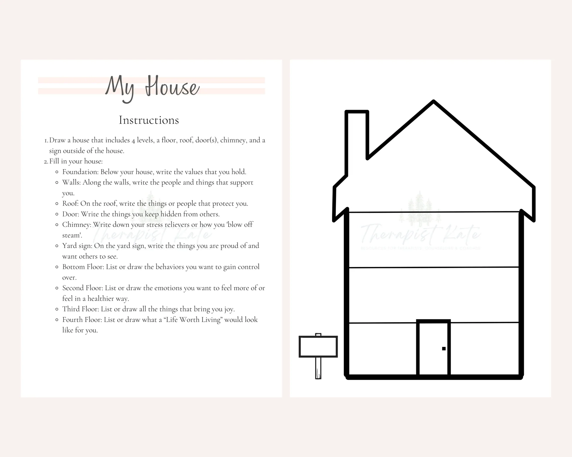 Dbt House Printable Template