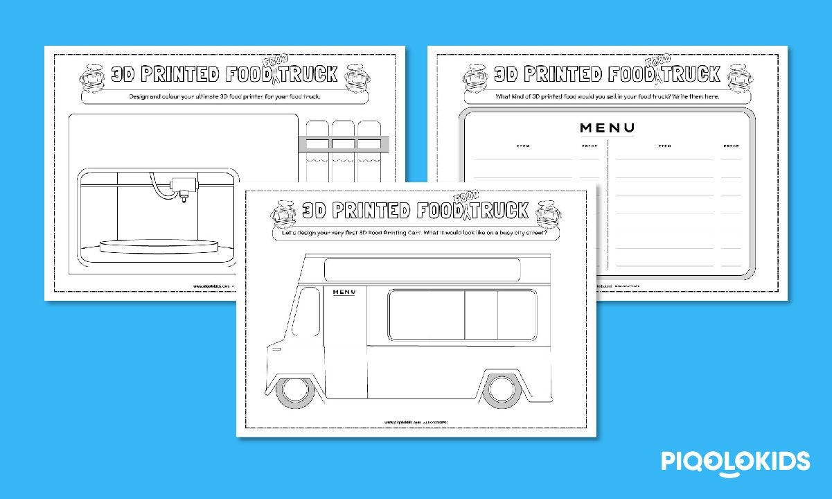 Printable Paper Food Truck Template
