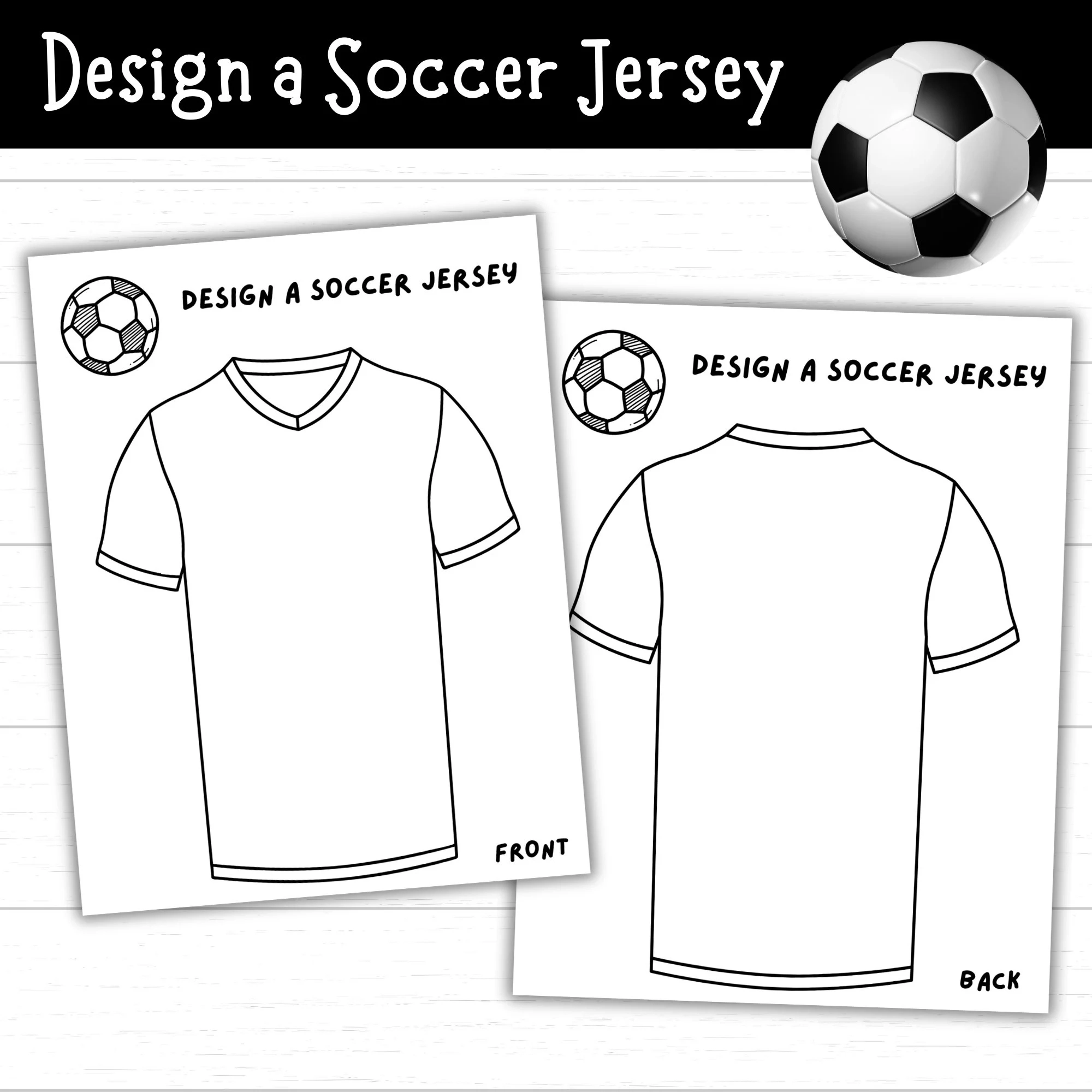 Design Your Own Football Kit Template Printable