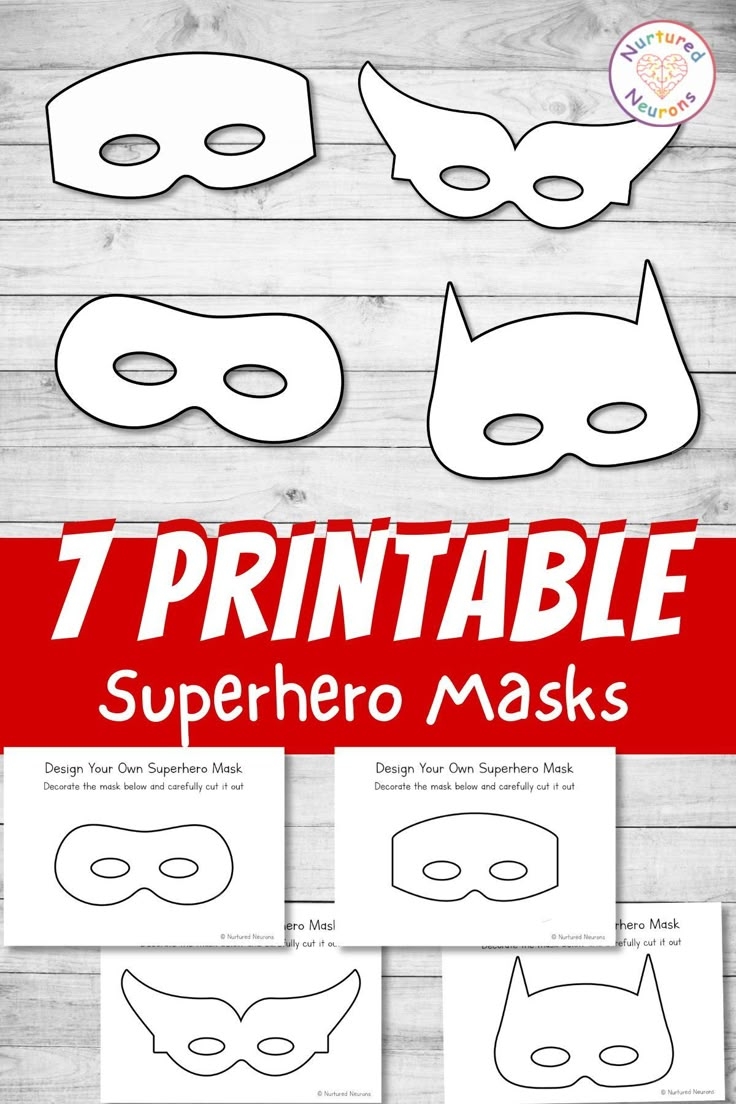 Design Your Own Superhero Masks Printable Template For Kids