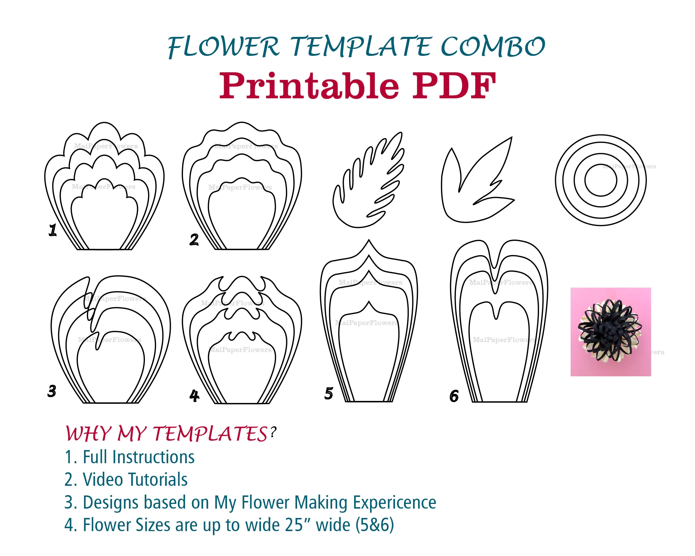 Flower Pattern Flower Template Printable