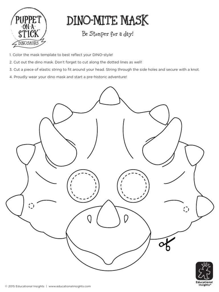 Dinosaur Head Template Printable