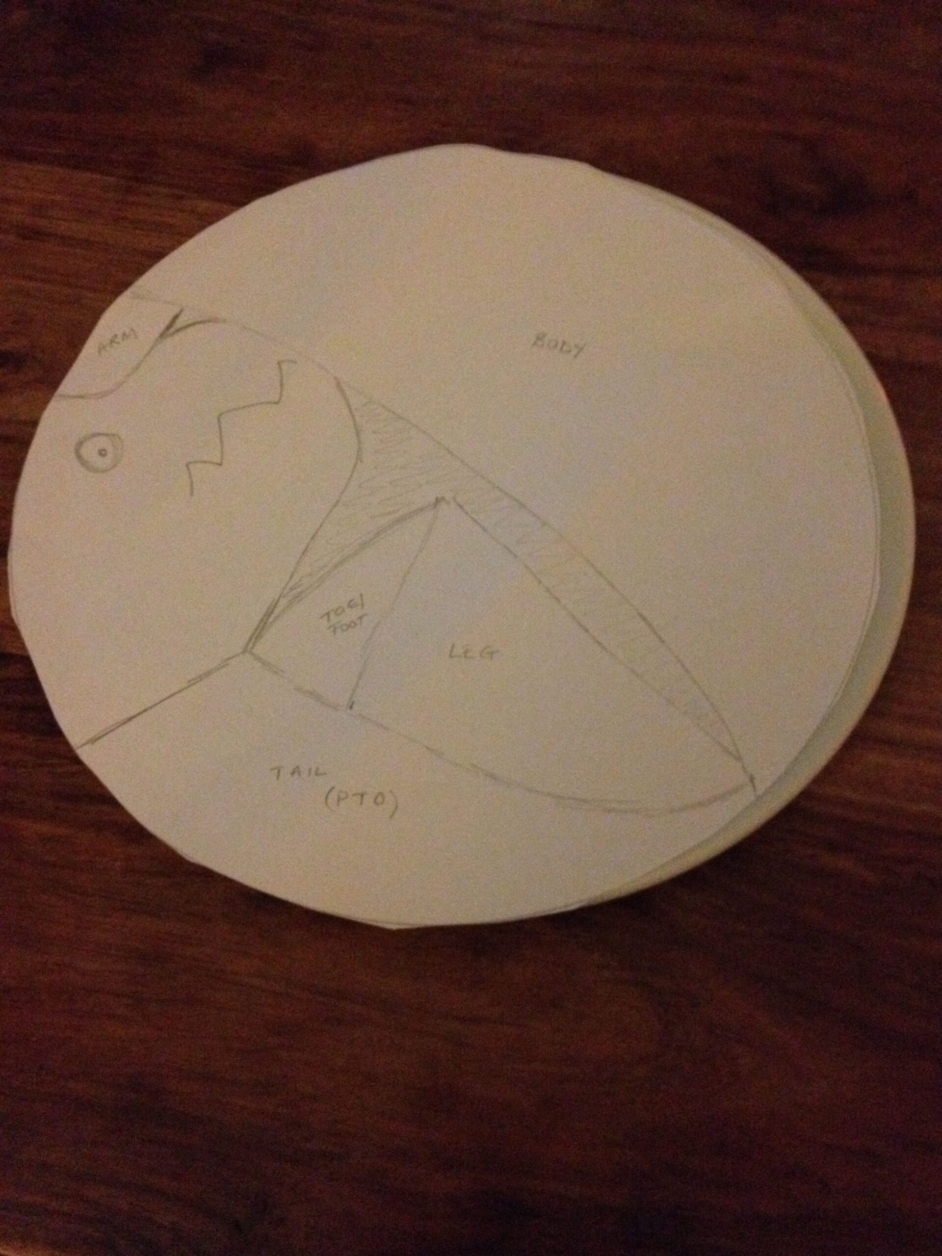 Dinosaur Cake Printable Template