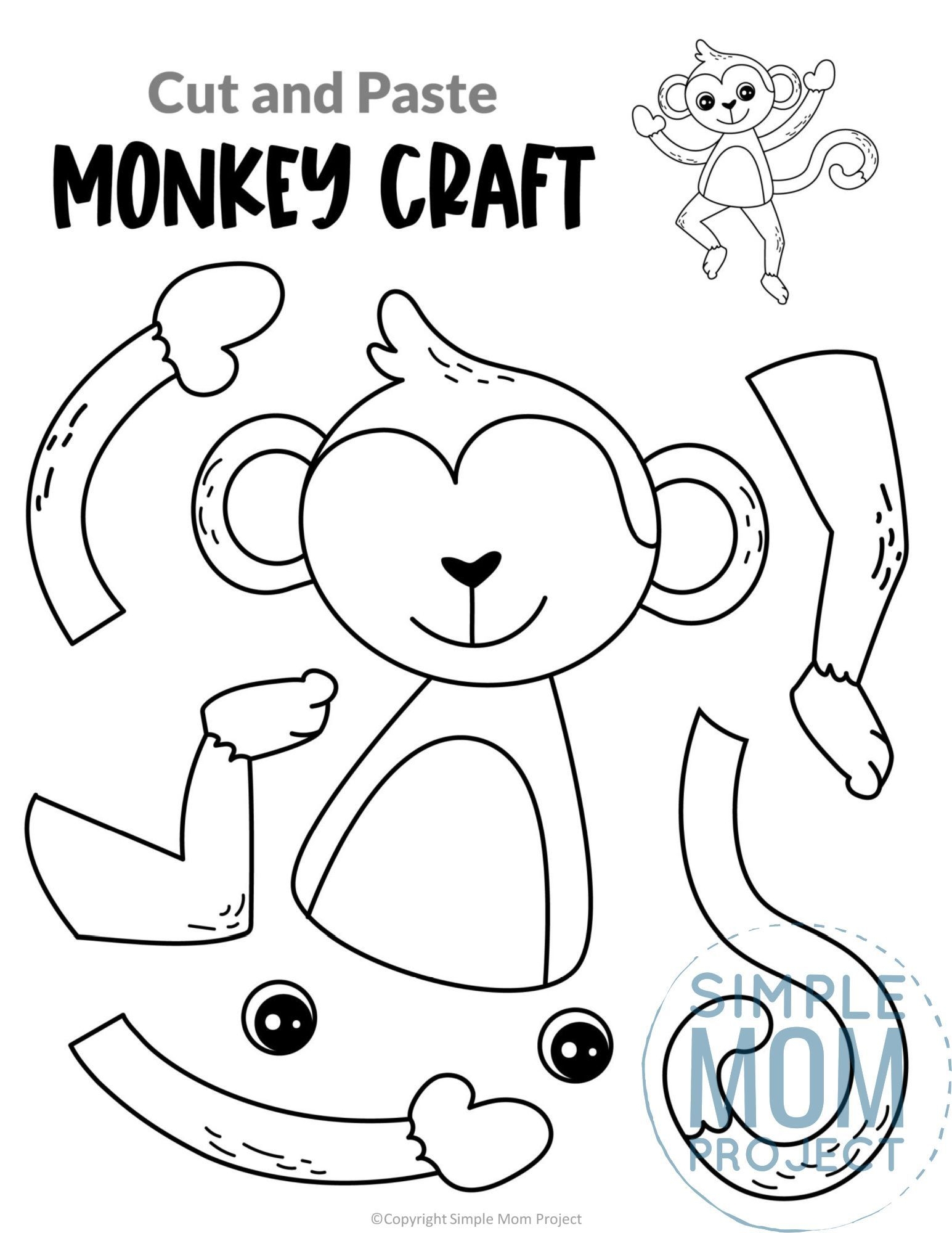 Discover 60 Monkey Templates And Monkey Crafts Ideas Safari 