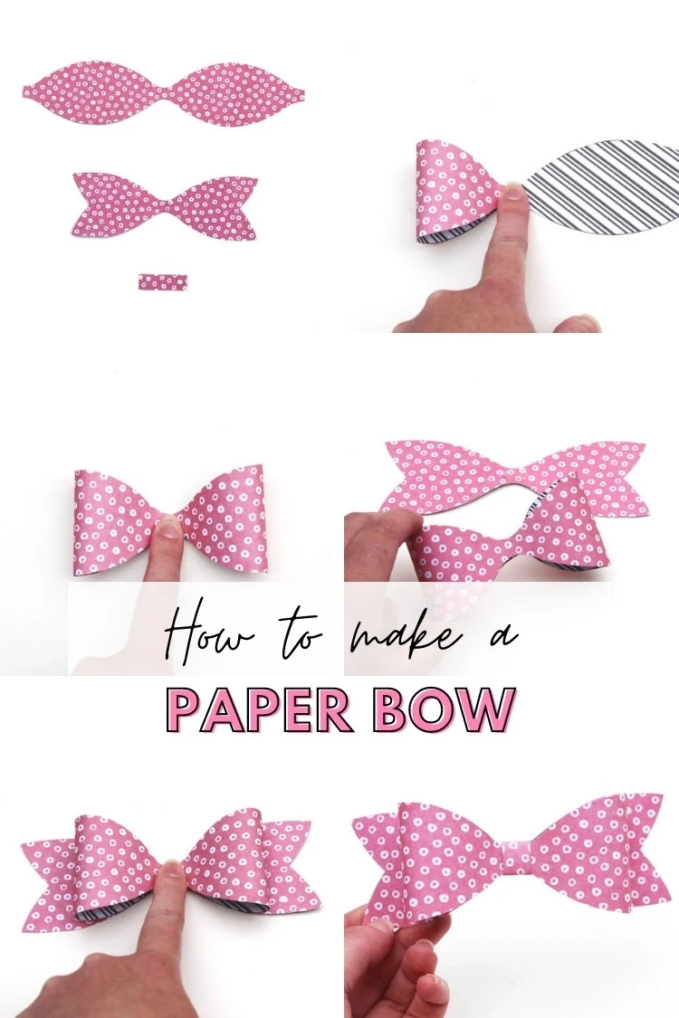 DIY Paper Bow Free Template Gathering Beauty