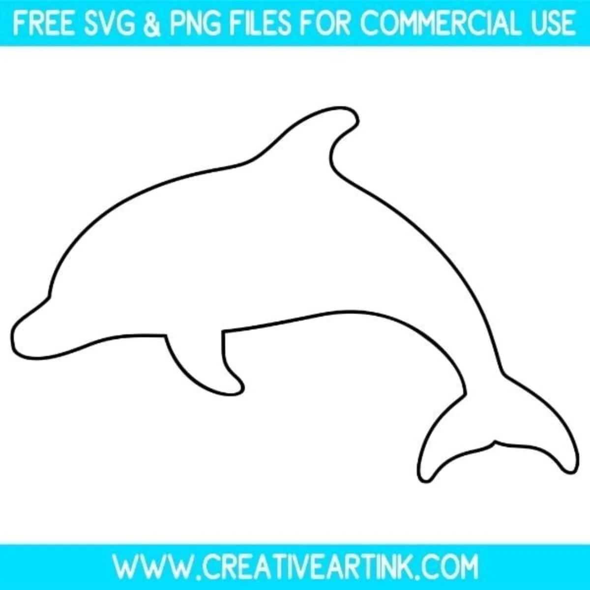 Dolphin Template SVG Free SVG Creativeartink Dolphin Template SVG Free SVG Creativeartink