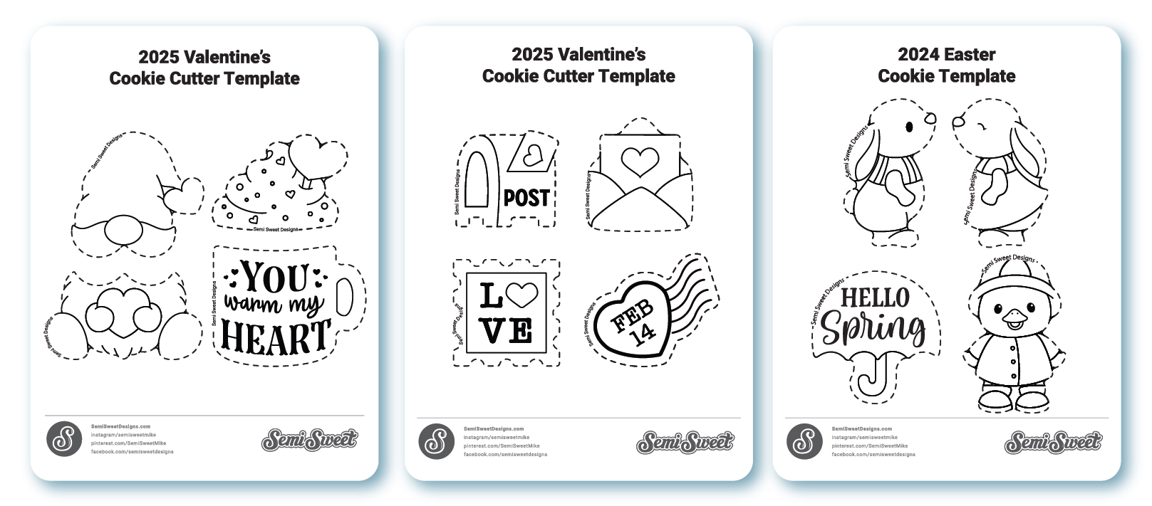 Download Cookie Decorating Templates Semi Sweet Designs