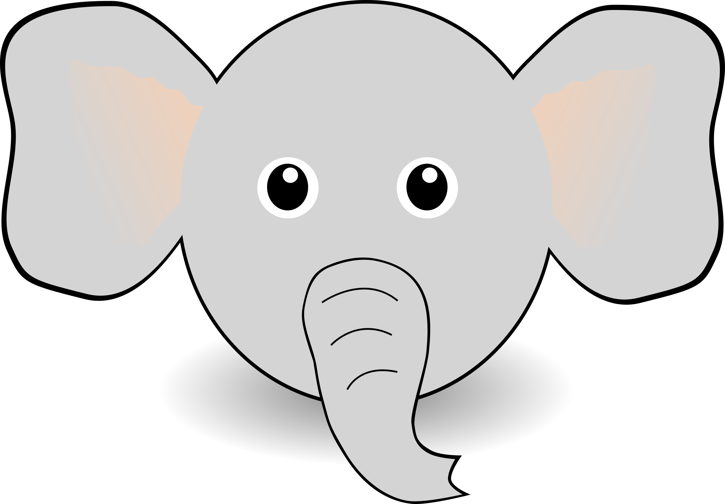Elephant Face Template Printable