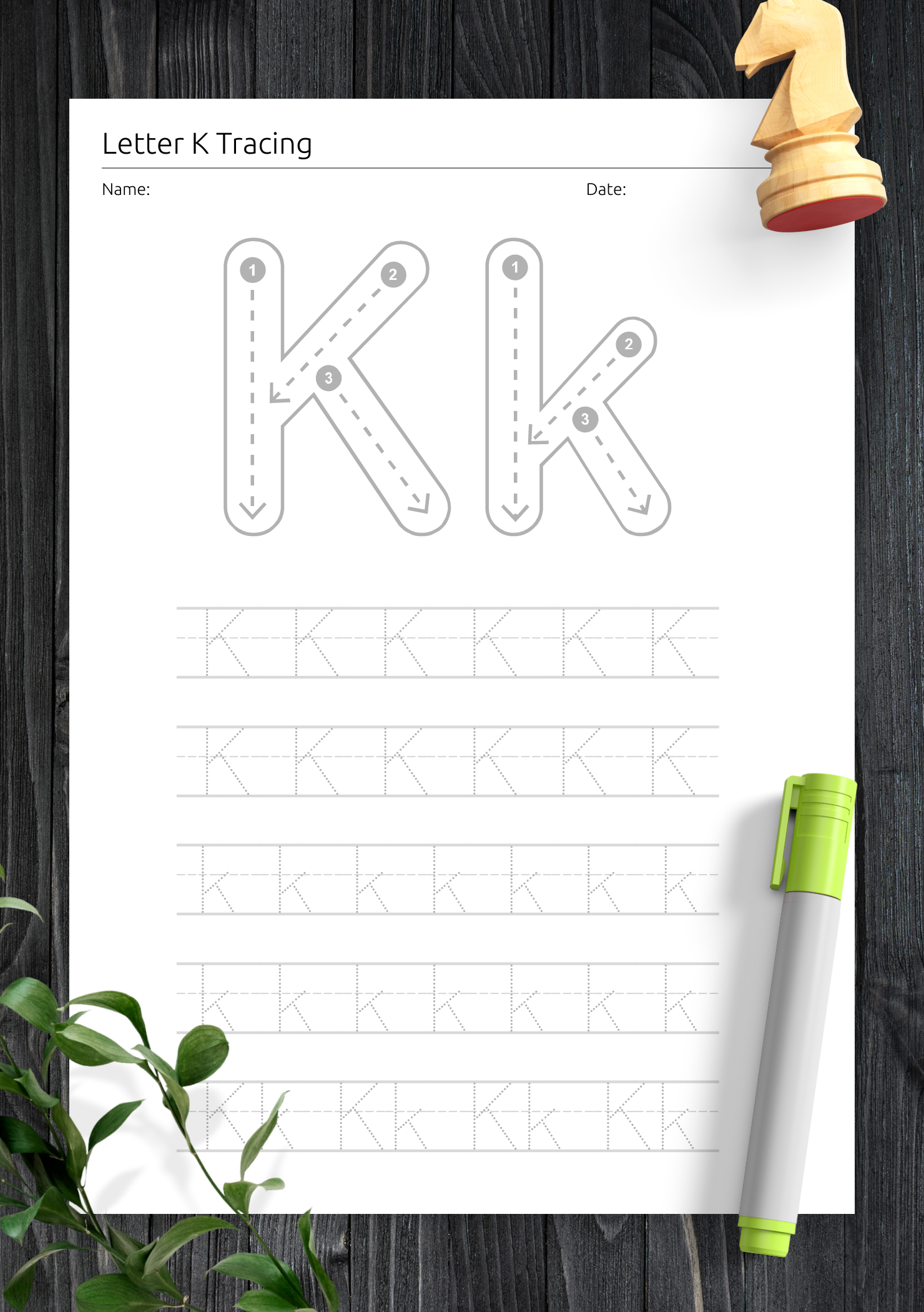 Printable Letter K Template