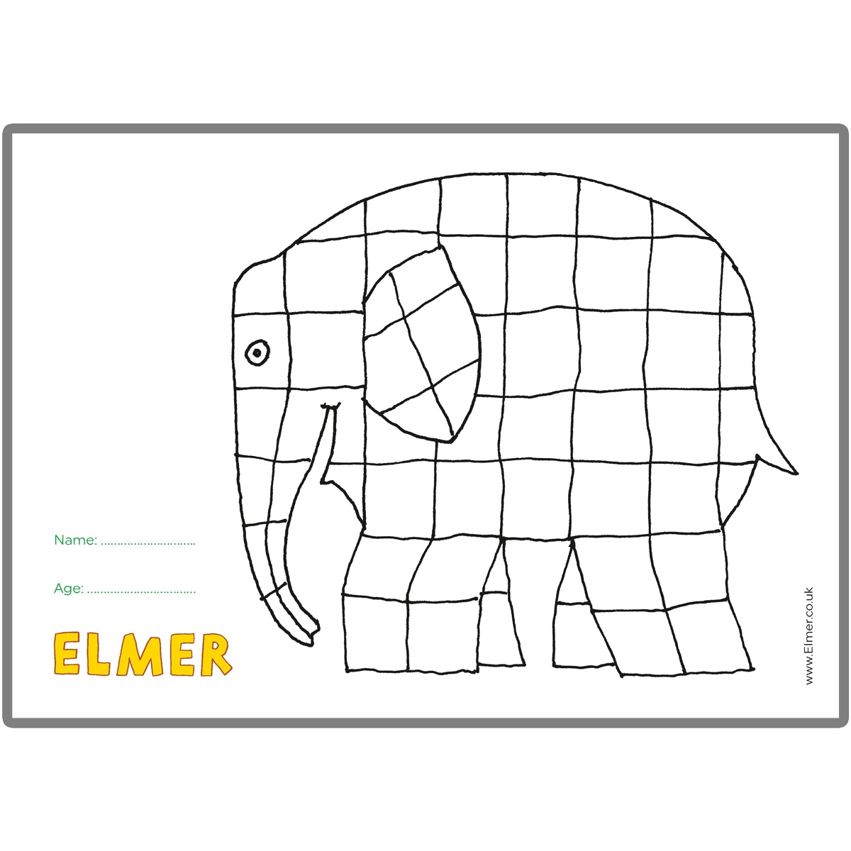 Free Printable Elmer Template Printable