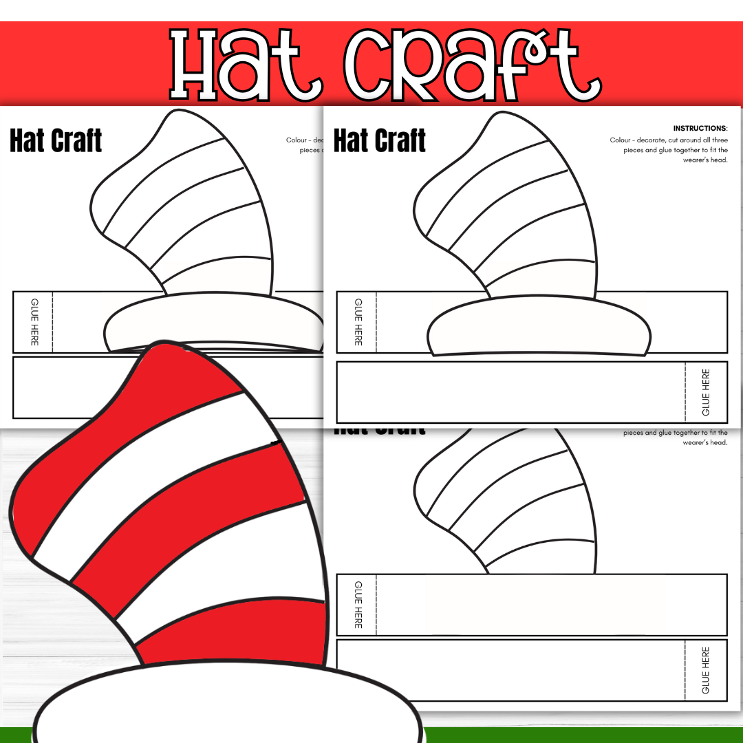 Cat In The Hat Printable Hat Template