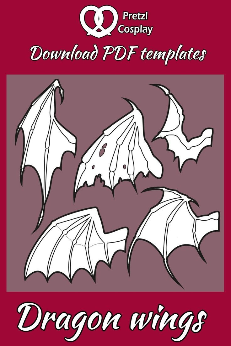 Dragon Wings Printable PDF Templates For Your Halloween DIY Project