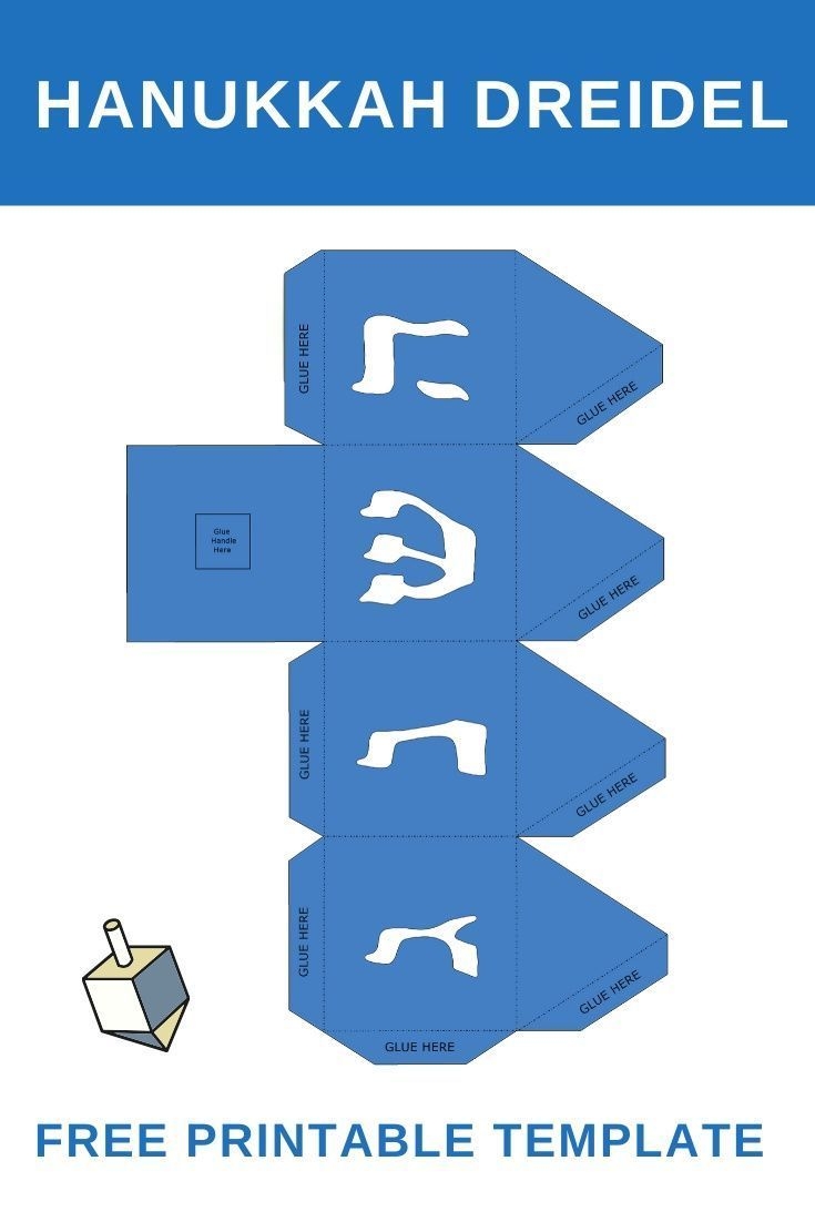 Dreidel Crafts 4 Free Printable Dreidel Template