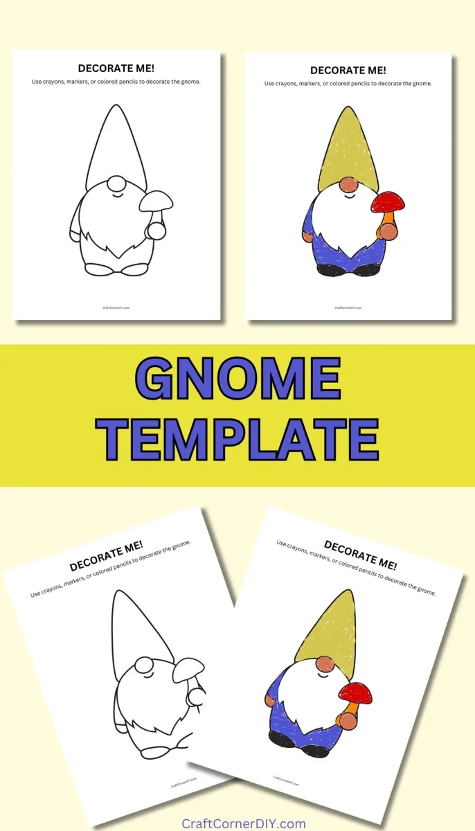 Easy Decorate The Gnome Craft Free Printable Craft Corner DIY