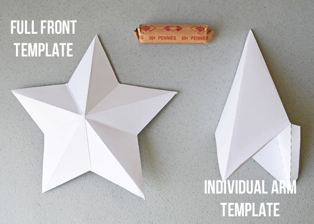 3d Star Template Printable