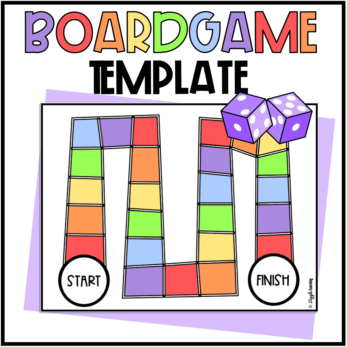 Printable Editable Board Game Template