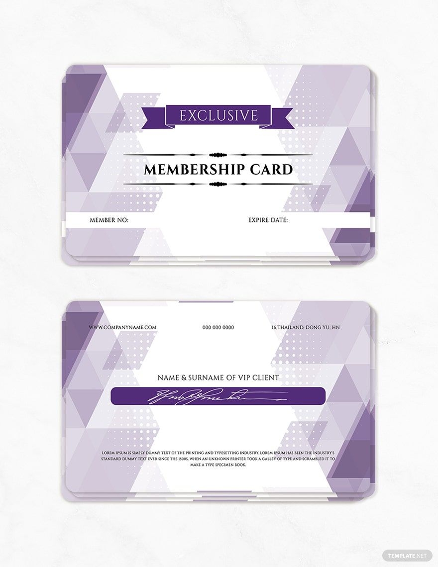 Editable Membership Card Templates In Word To Download
