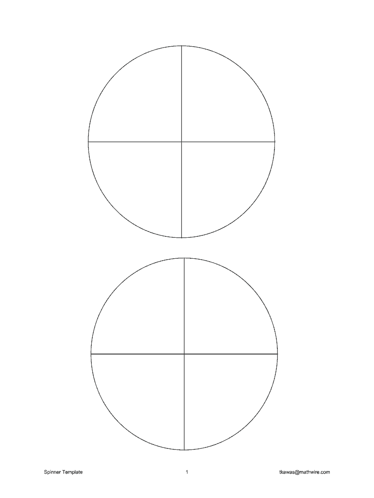 Printable Spinner Template