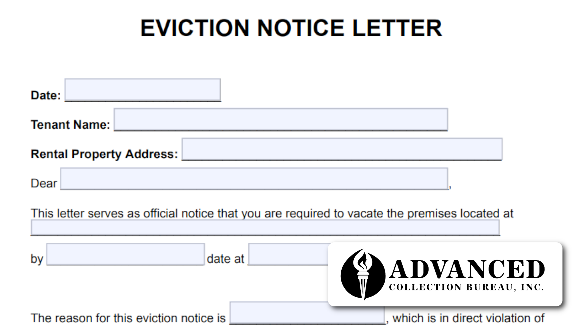 Free Printable Eviction Letter Template