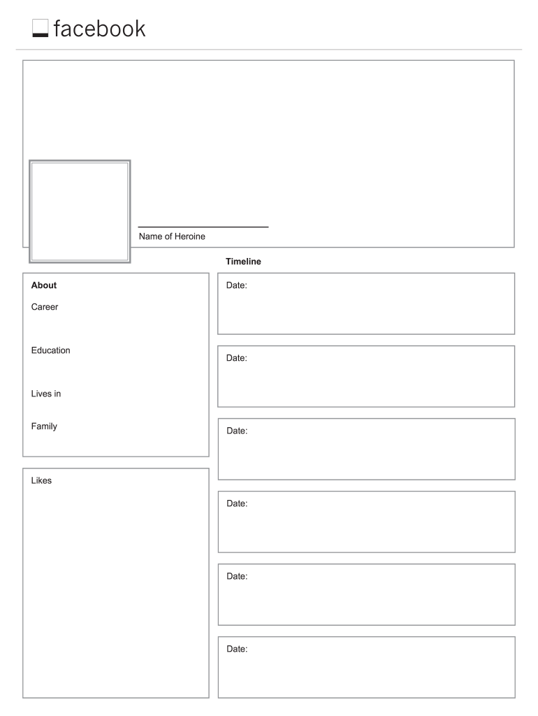 Facebook Template For Students Printable
