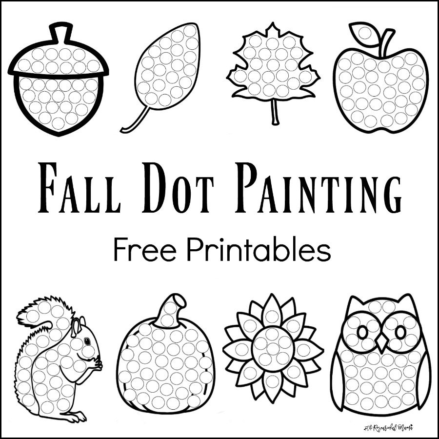 Free Printable Dot Painting Templates