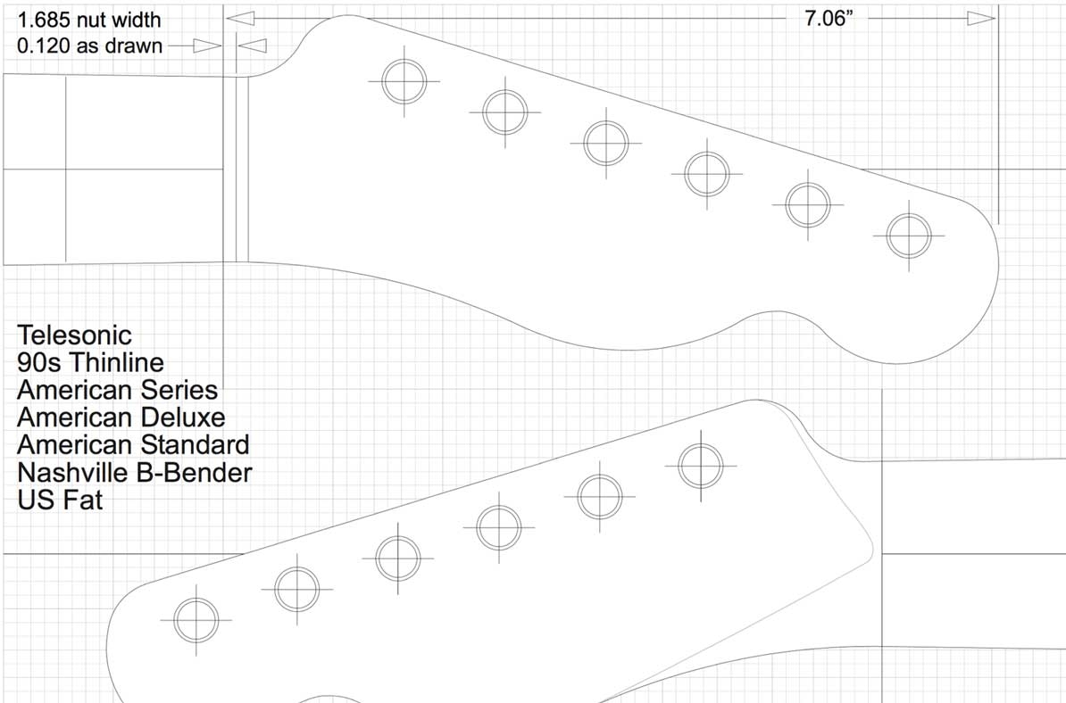 Fender Telecaster Guitar Templates Electric Herald