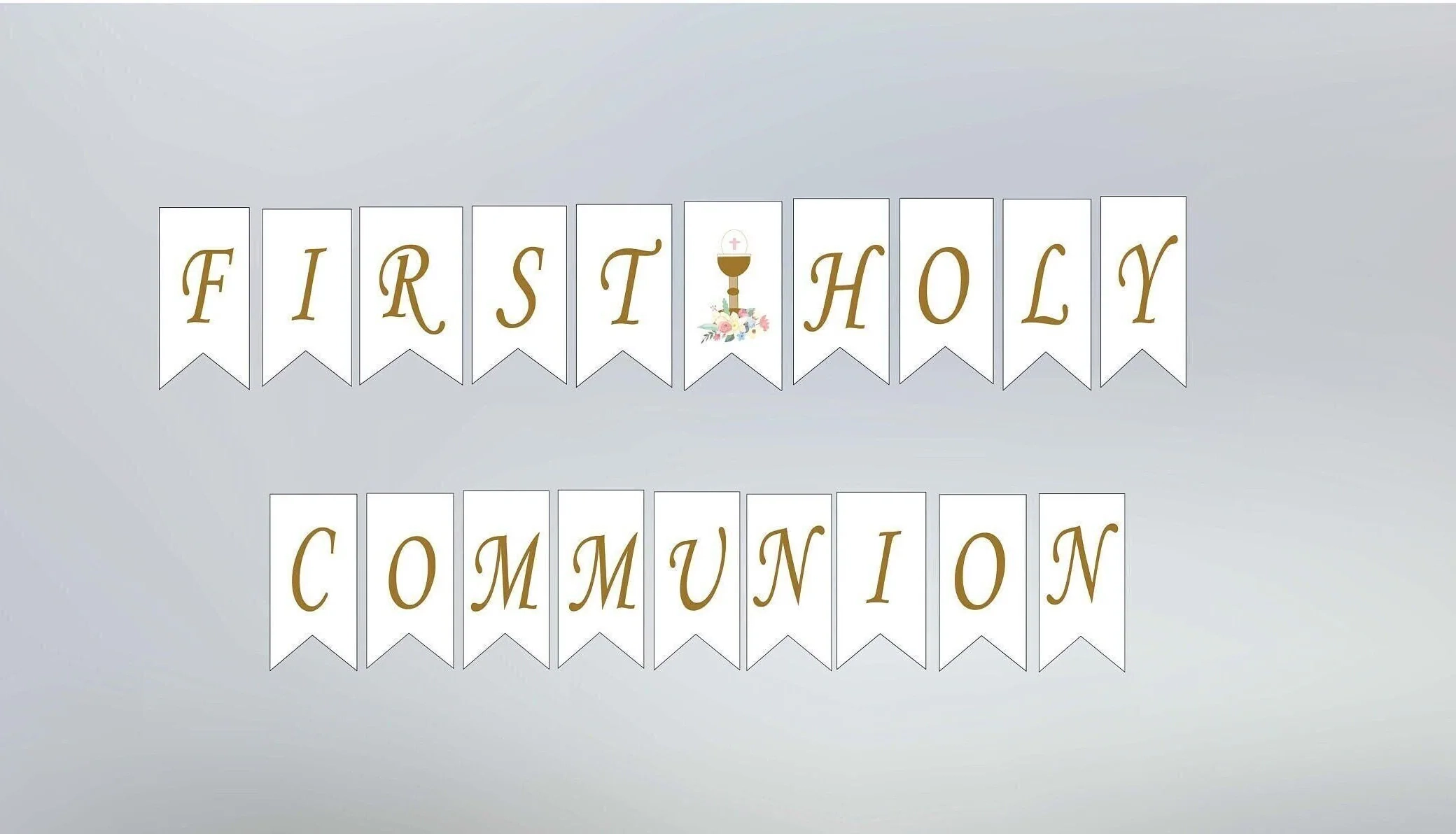 Cut Out First Communion Banner Printable Templates
