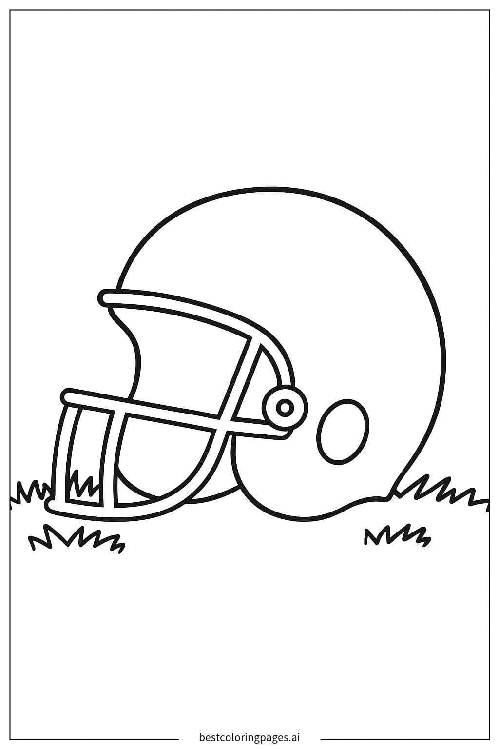 Football Helmet Template Printable