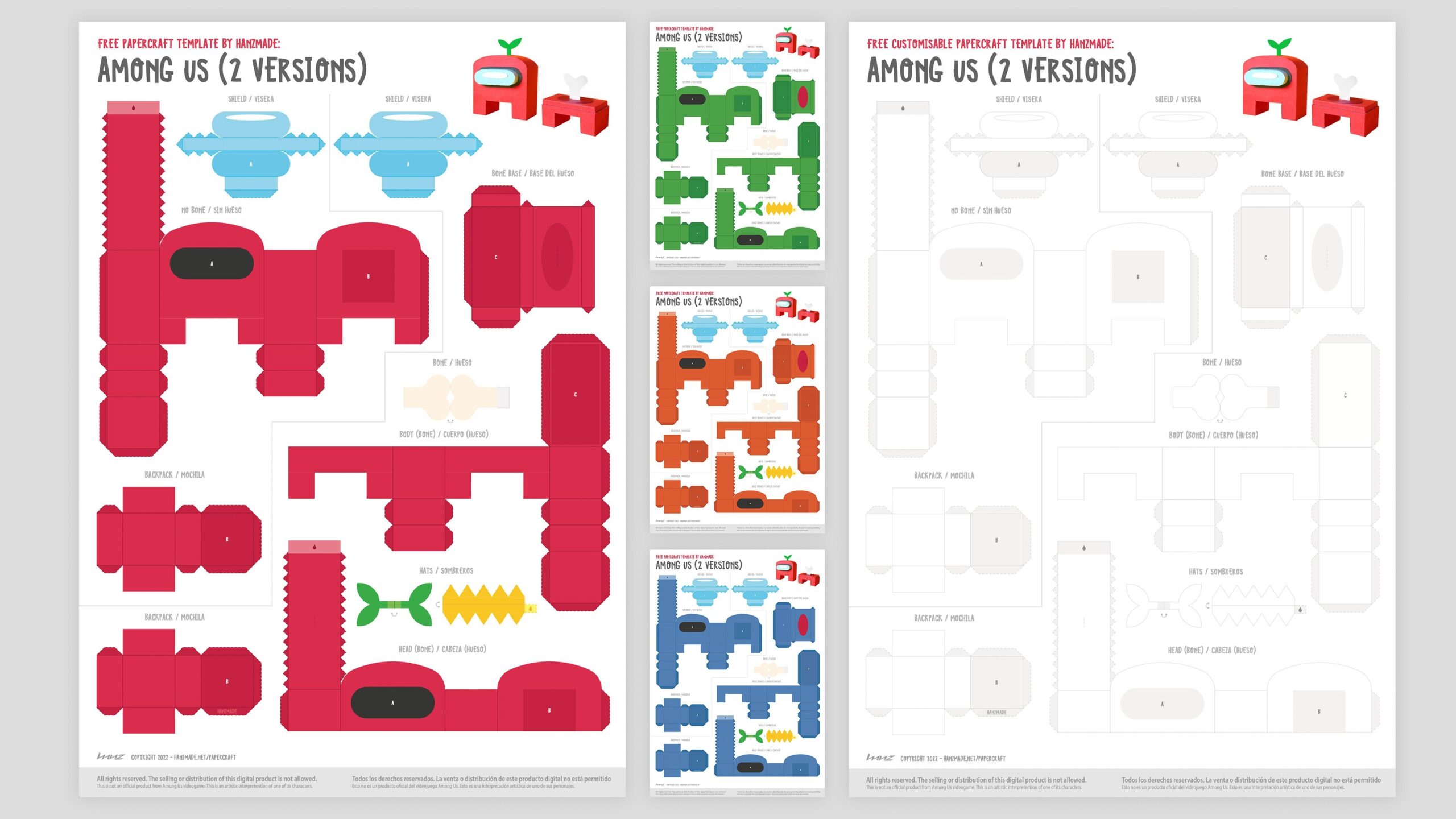 For Every Among US Fan Free Papercraft Templates R papercraft