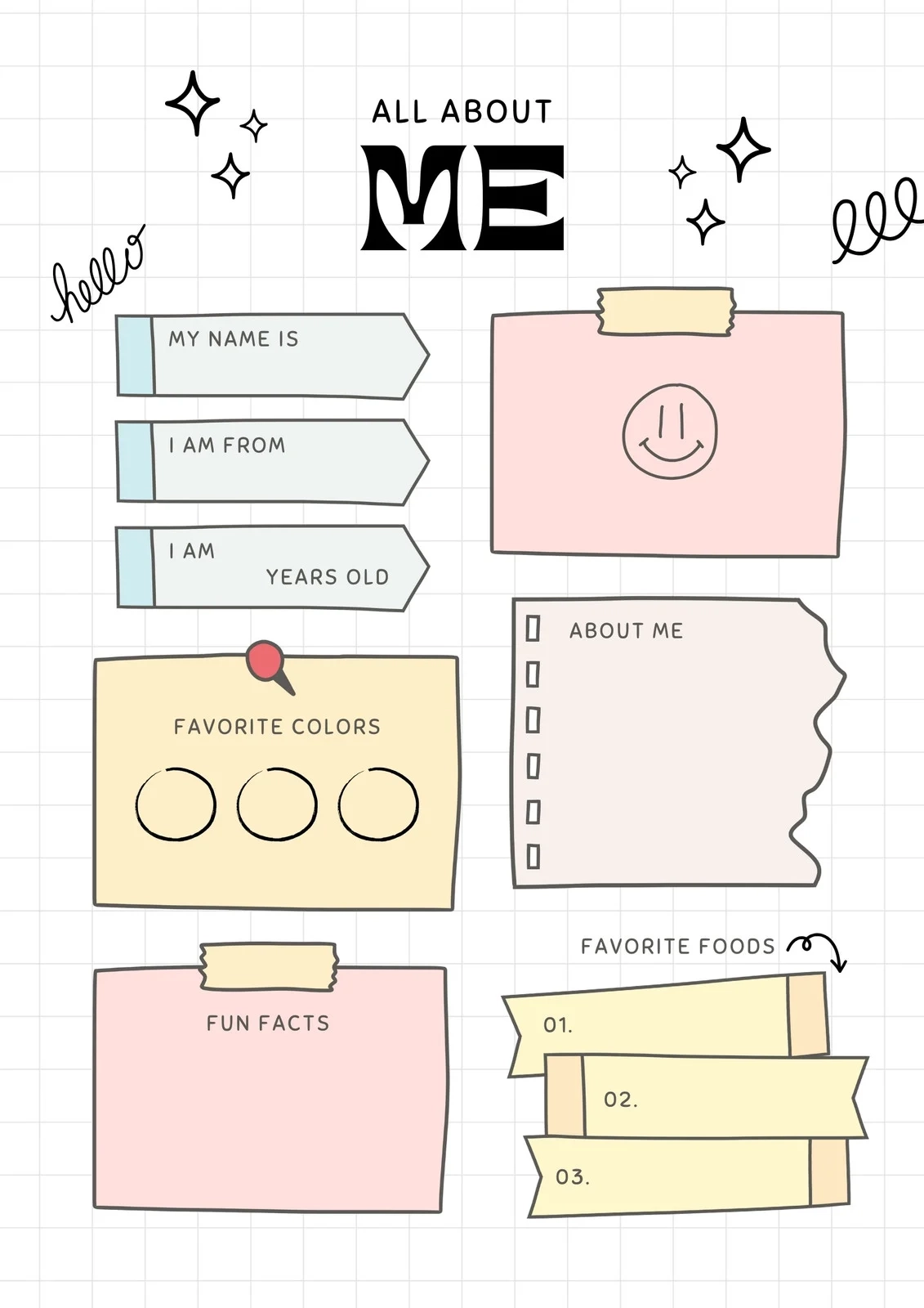 Free All About Me Poster Templates To Edit Online Canva