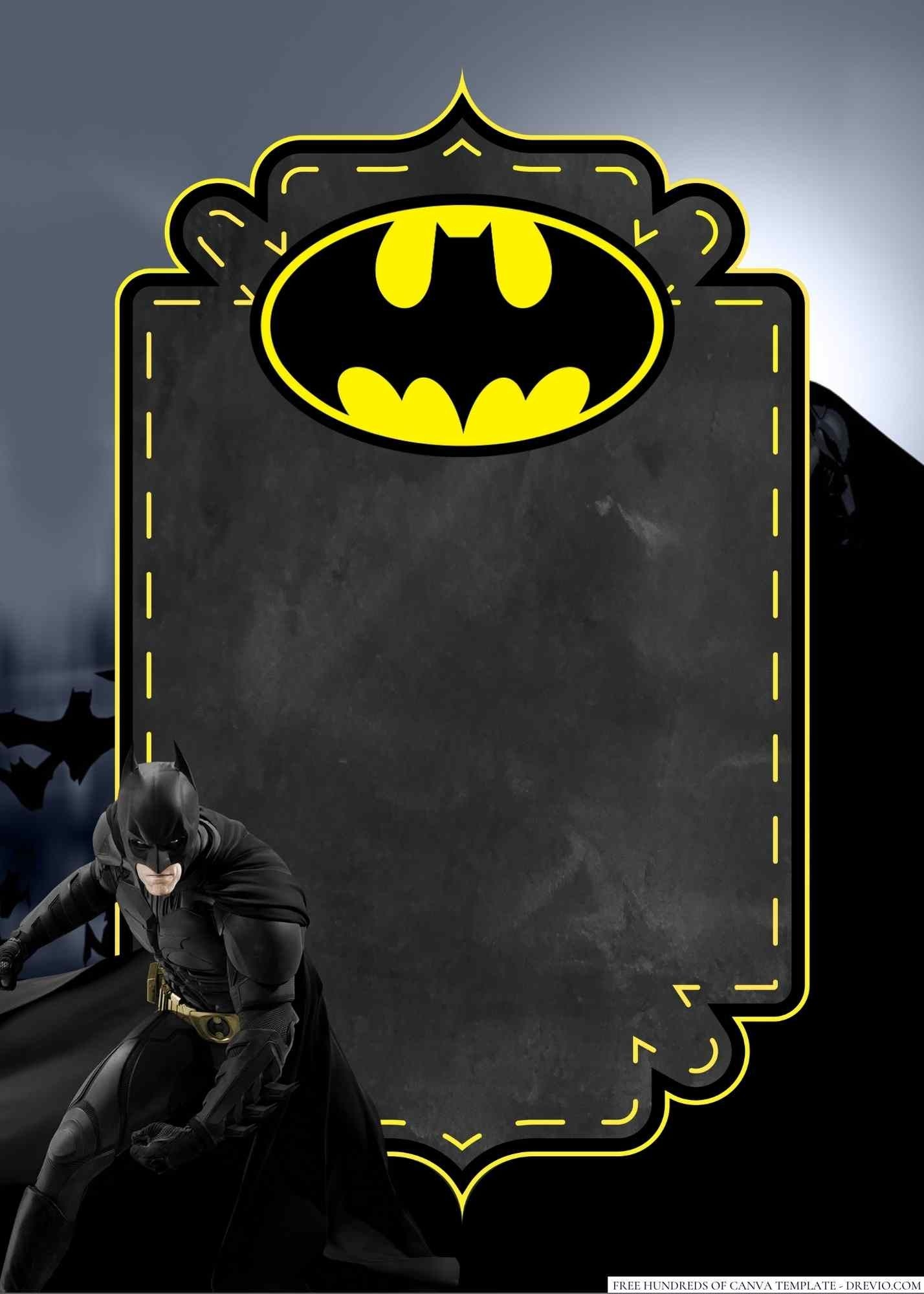 Free Printable Batman Invitation Template Free Printable Batman Invitation Template