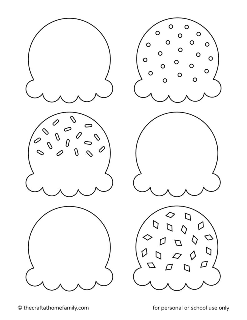 Free Printable Ice Cream Template