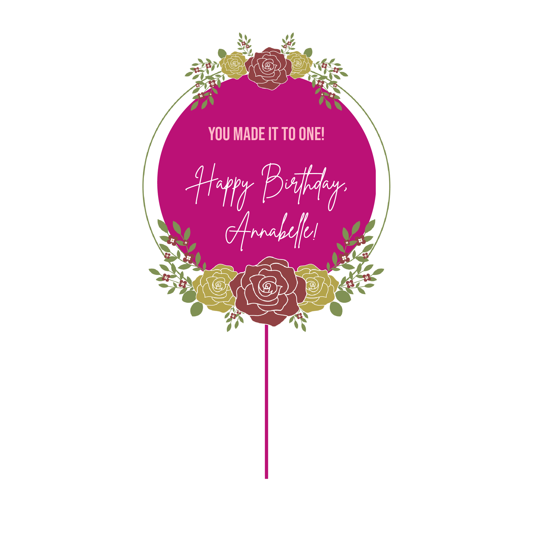 Free Cake Topper Templates To Edit Online